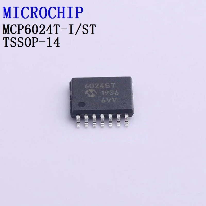 2PCS MCP6024T-I/ST MCP6032-E/SN MCP6052-E/SN MCP6054-E/SL MCP6072T-E/MNY MICROCHIP Operational Amplifier