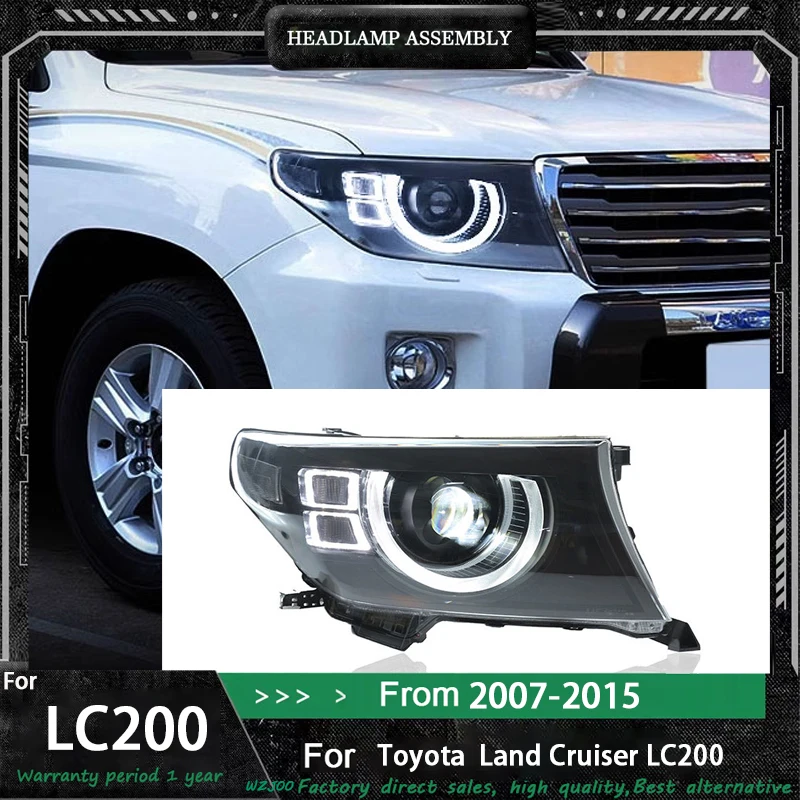 

Car Lights for Toyota Land Cruiser LC70-LC79 LED Headlight 2007-2015 LC200 Head Lamp Drl Projector Lens Automotive Accessories