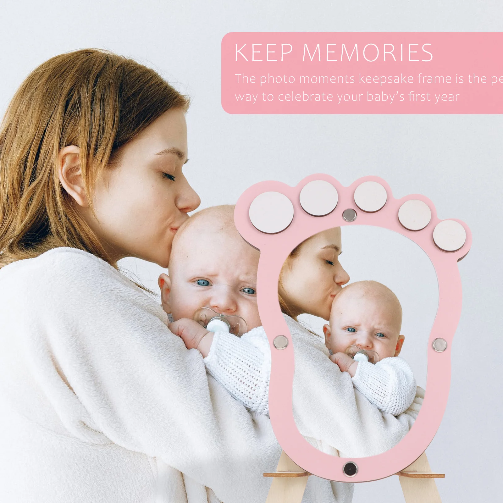 

1 шт., креативная рамка для фотосъемки новорожденных с отпечатками роста ребенка, рамка для записи вехи младенцев, прочный держатель для фотографий с памятью