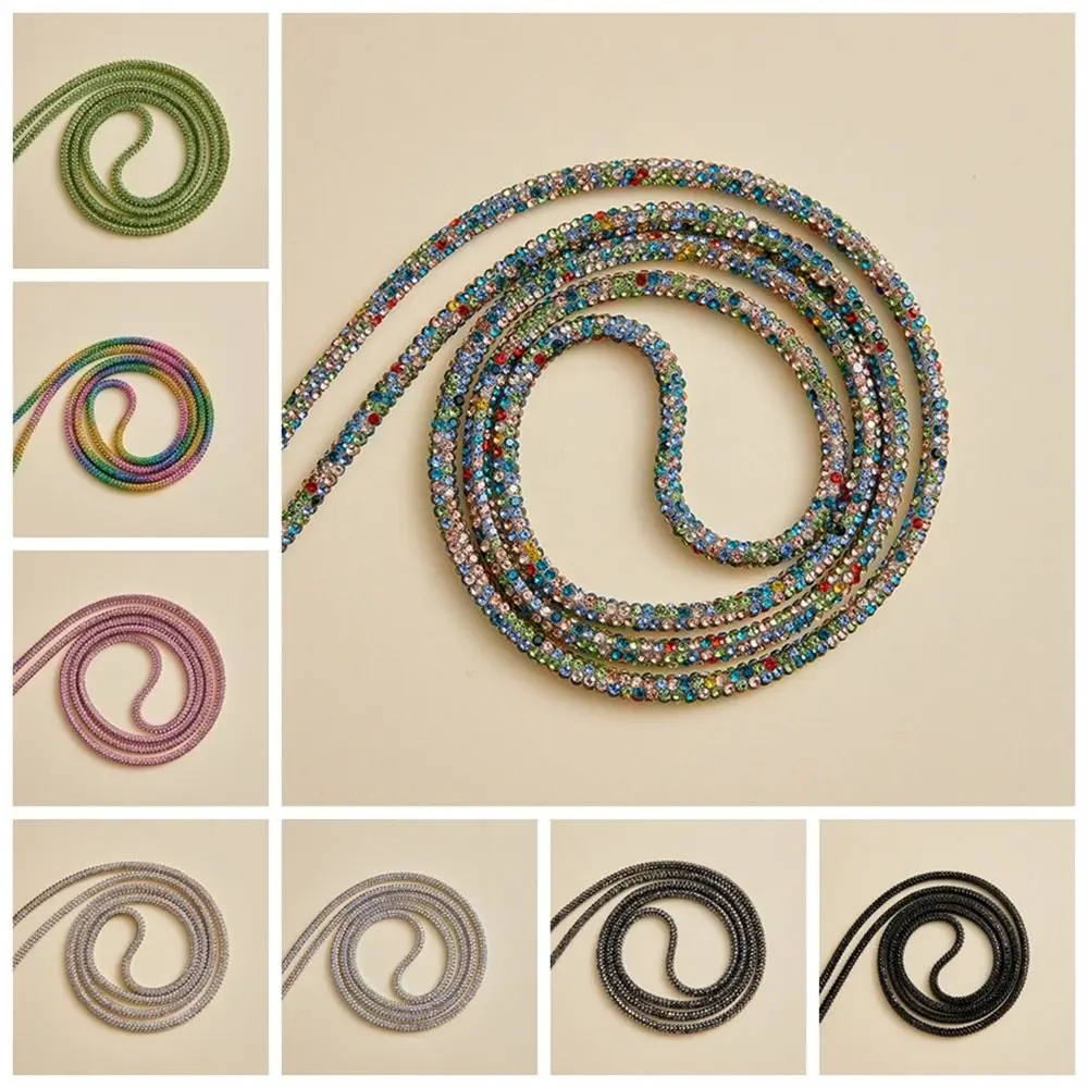 Glitter Bright Rhinestone Phone Lanyard Bling Bling Rhinestone Diamond Phone Lanyard Crystal Long Crystal Neck Strap