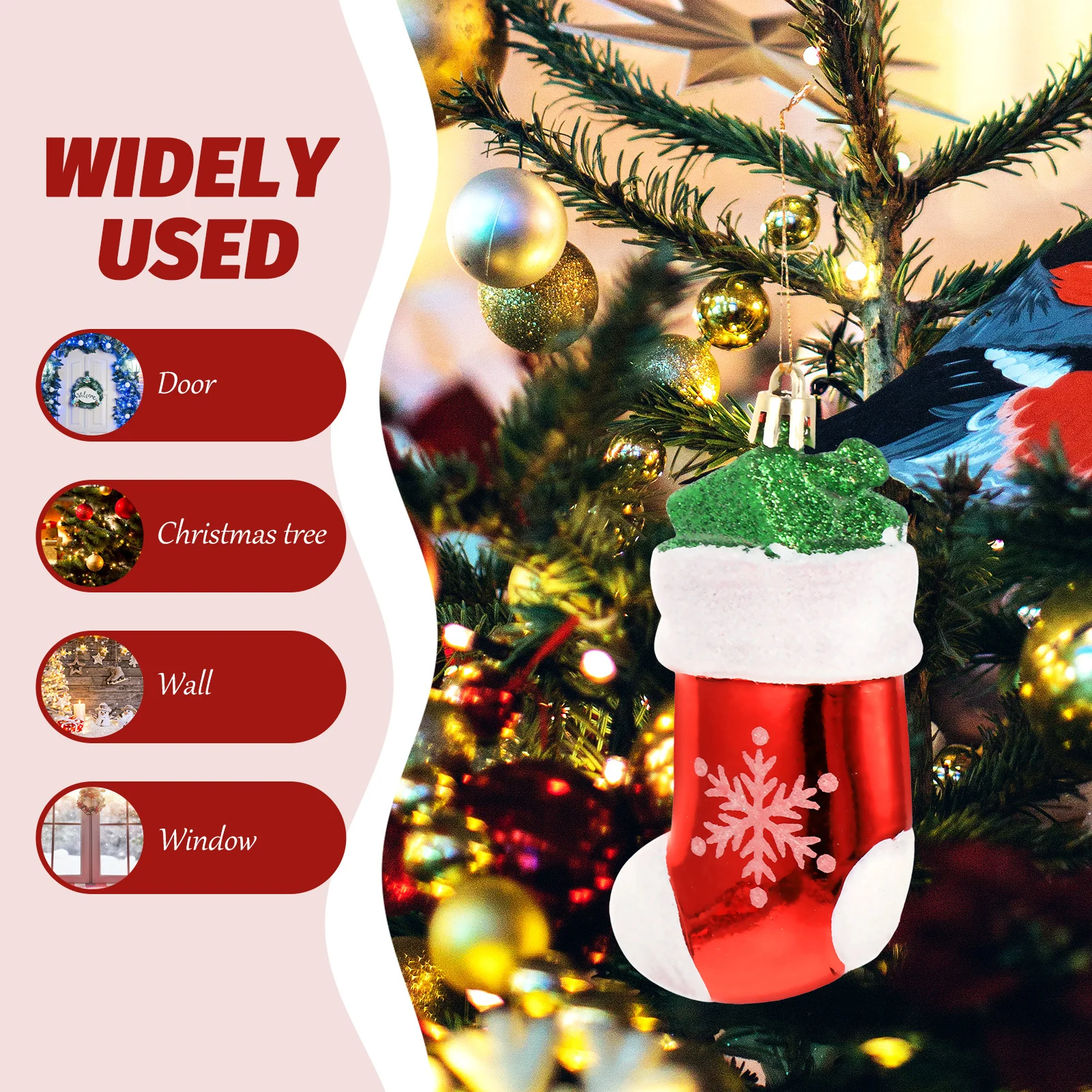 

4Pcs Christmas Tree Ornaments Xmas Hanging Pendants Holiday Decor Xmas Party Decoration Christmas Tree Decorations