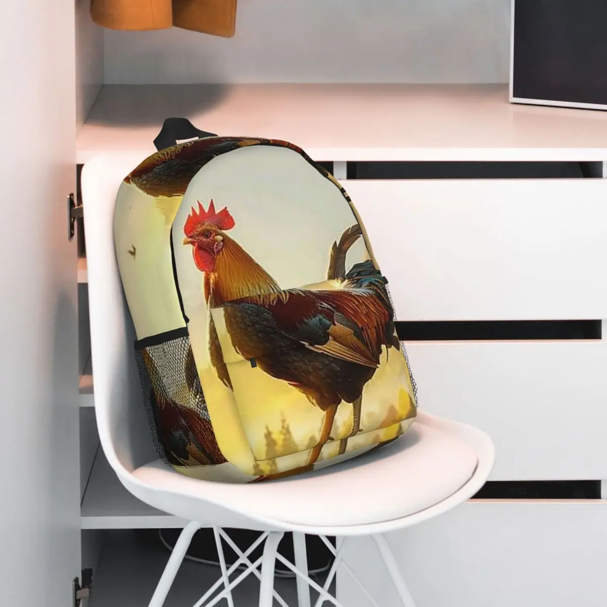 Roosters On The Farm And Sunset Backpack Student BookBag Children School Bag Computer Shoulder Bags for Boys Girls