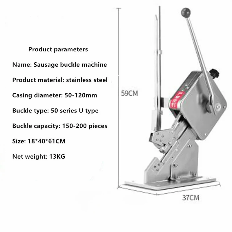 Handle U-Shaped Industrial Sausage Knotting Tying Machine Stainless Steel Easy To Use