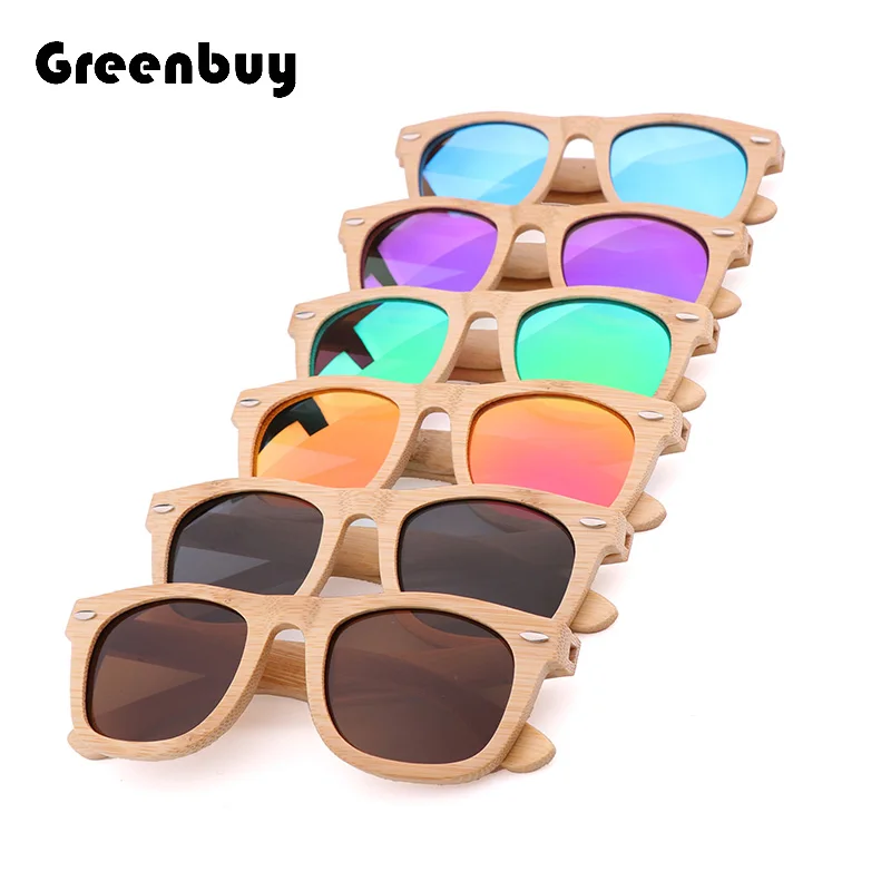 Vintage Natural Bamboo Sunglasses Fashion Women Men Glasses Polarized UV400 Multiple Colour Lenes Designer Travel Beach Eyewear