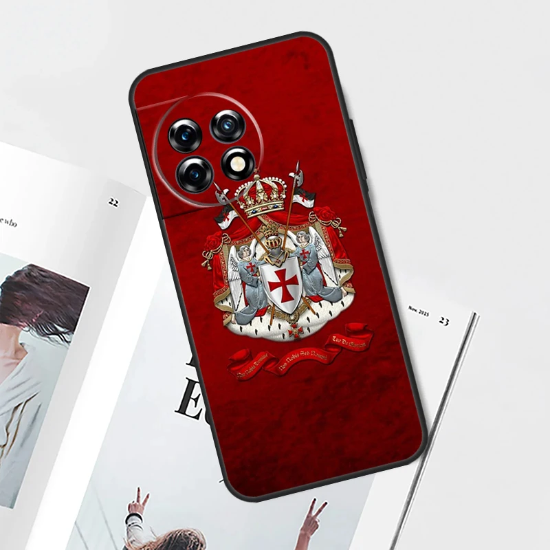 Knights Templar Coat of Arms For OnePlus 12 11 9 10 Pro 8T 9RT 10T 10R 12R OnePlus Nord 3 2T CE 2 Lite N10 N20 N200 Case