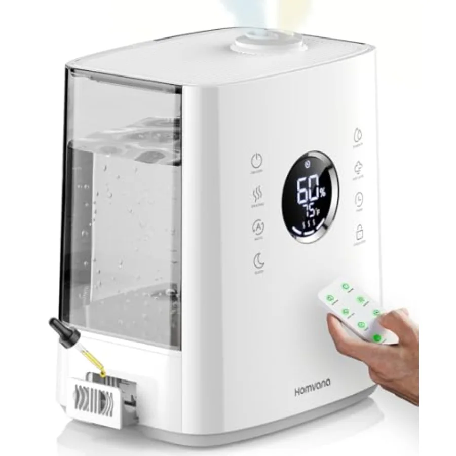 

Humidifiers for Bedroom Large Room 6.5L Top-Fill Warm and Cool 360° Rotatable Mist Ultrasonic Humidifier for Plants Baby Vapori