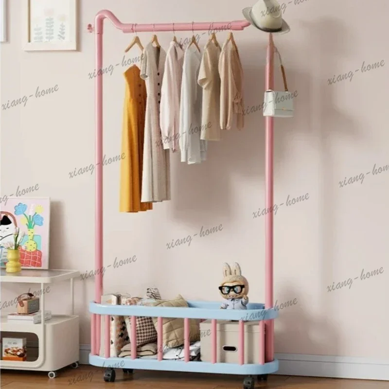 LJY Islands Cute Clothes Rack Wardrobes Hall Hat Jacket Clothes Rack Metal Standing Perchero Ropa De Pie Mid Century Furniture