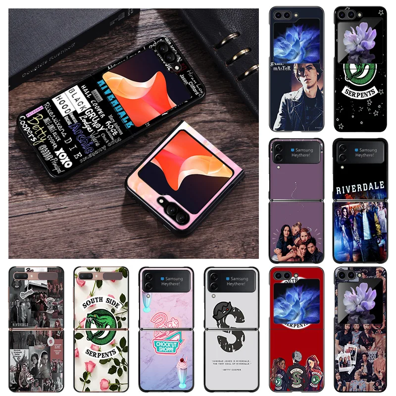 Matte Phone Case For Samsung Galaxy Z Flip6 5G Flip5 Flip4 Flip3 ZFlip 6 3 4 5 Riverdale South Side Serpents Hard Black Cover