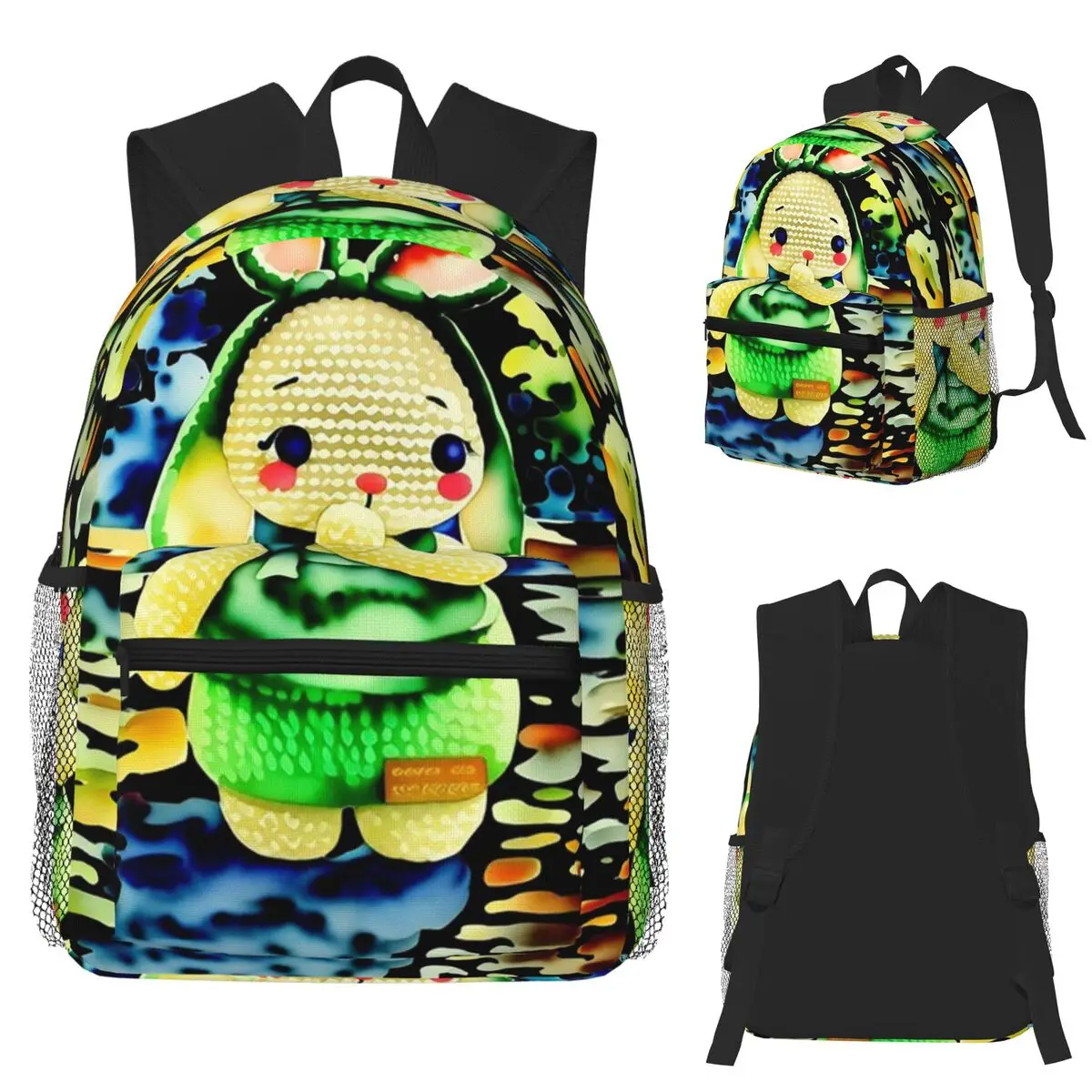

Ears Baby Green Dream Student Backpack School Bag Hiking Travel Daypack for Men Women Fashion Bookbag Shoulder Bags