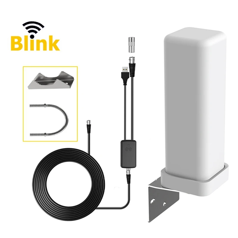 Antena de TV Digital 4K 35Dbi para exteriores, amplificador de señal de largo alcance, Canal HDTV gratuito, 6000 millas, para ATSC/DVB-T/DMB-T/ISDB-T