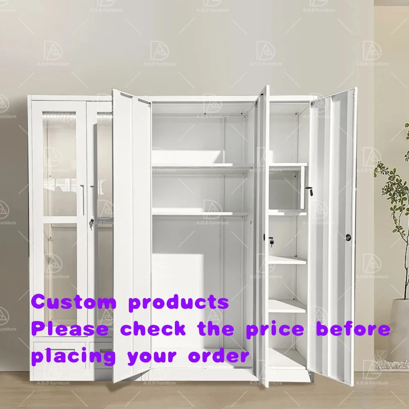 custom.Versatile 5-Door Lockable Steel Wardrobe - Stylish Storage with Drawers & Hangers Office & Bedroom Organization