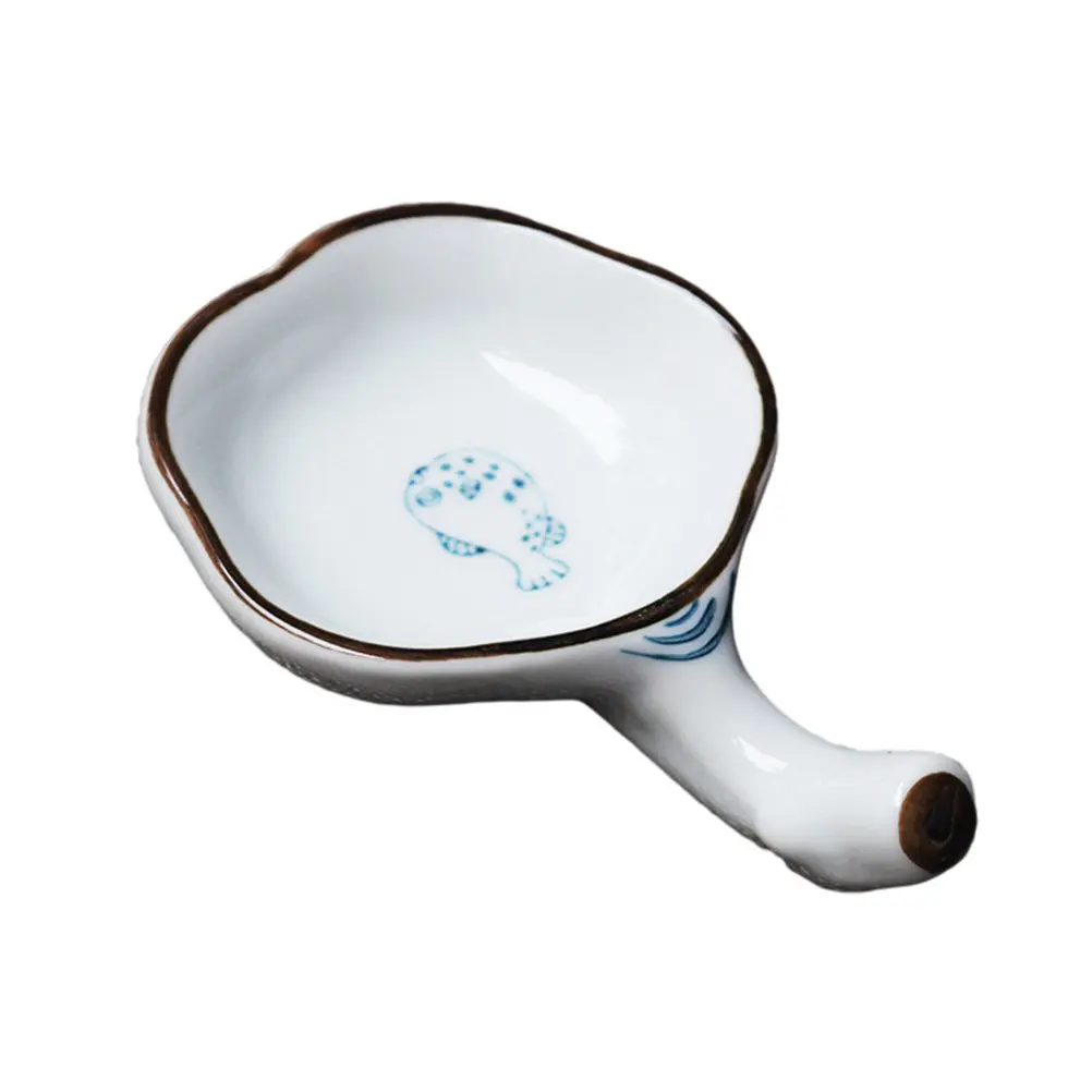 1 pcs Chinese Calligraphy Ink Grinding Painting Halloween Christmas New Year Ceramic Water Dish Ceramic Brush Holder Smooth