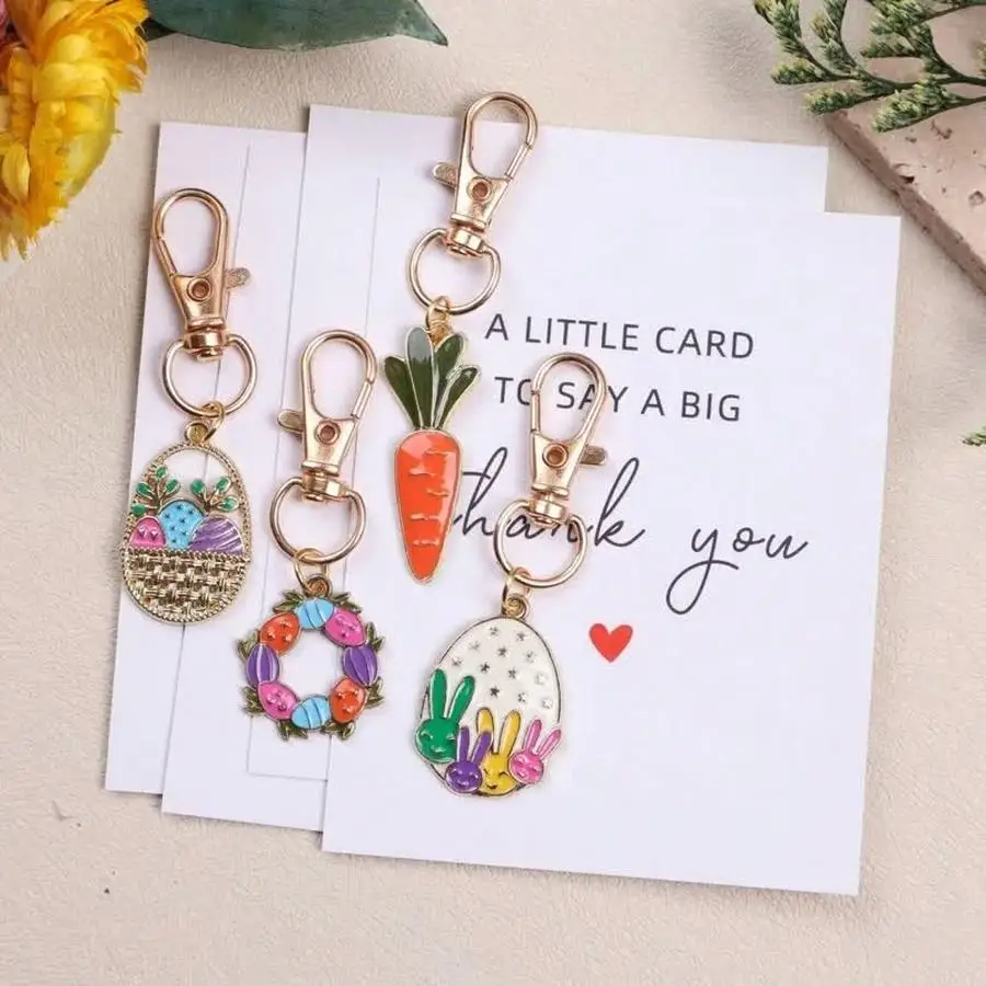 1/5/10/20/50/100pcs Easter Pocket Hug Gift Set, Pocket Hug Card, Thank You Card - With Unique Rabbit Patterned Easter Egg Decora