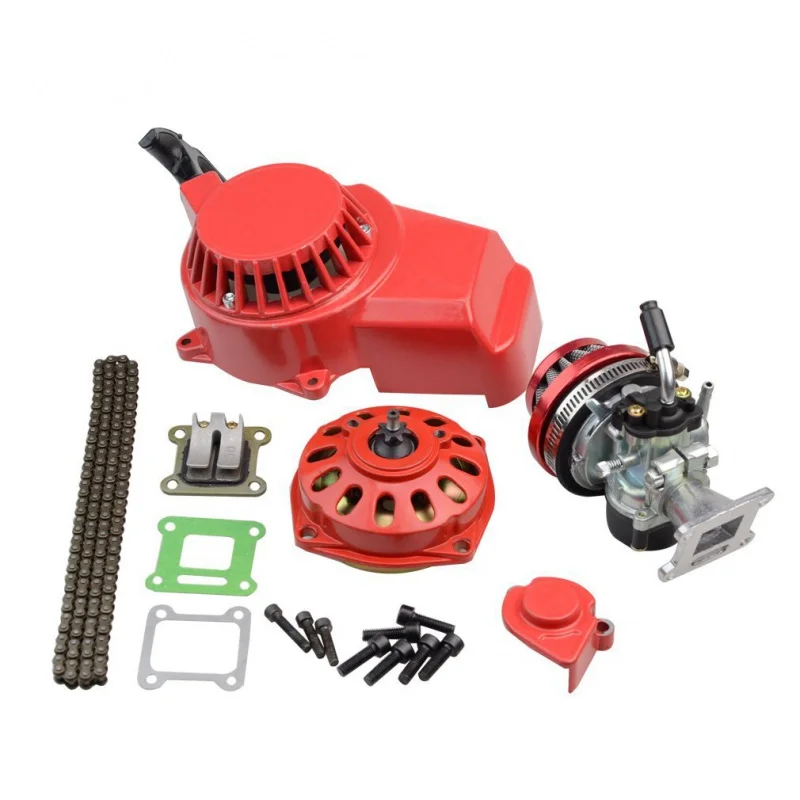 

Goofit Red Modified 43cc 47cc 49cc 44mm/40mm Hand Puller Carburetor Connecting Plate Combination