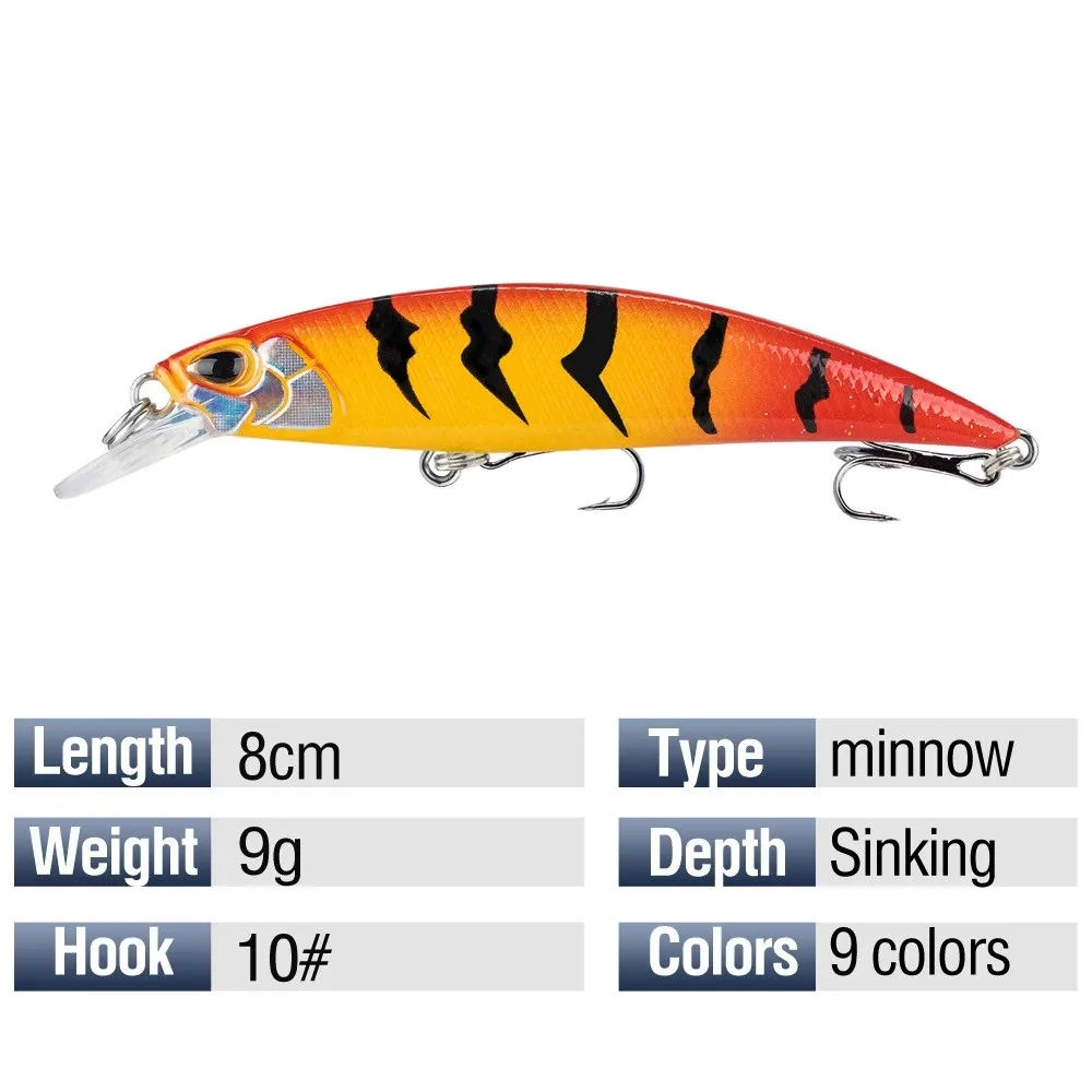Señuelo Minnow Hundimiento – Diseño Japonés para Perca, Lucio y Lubina - imagen 3