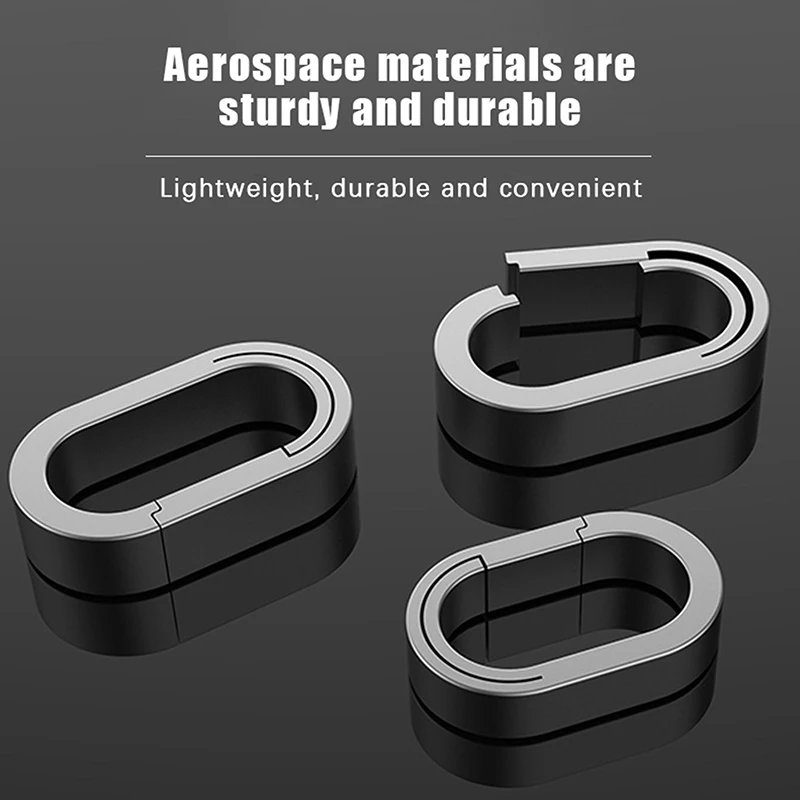 New Titanium Alloy Mini Key Ring Connection Buckle Universal Joint Auxiliary Ring Connection Bayonet Ring Personality