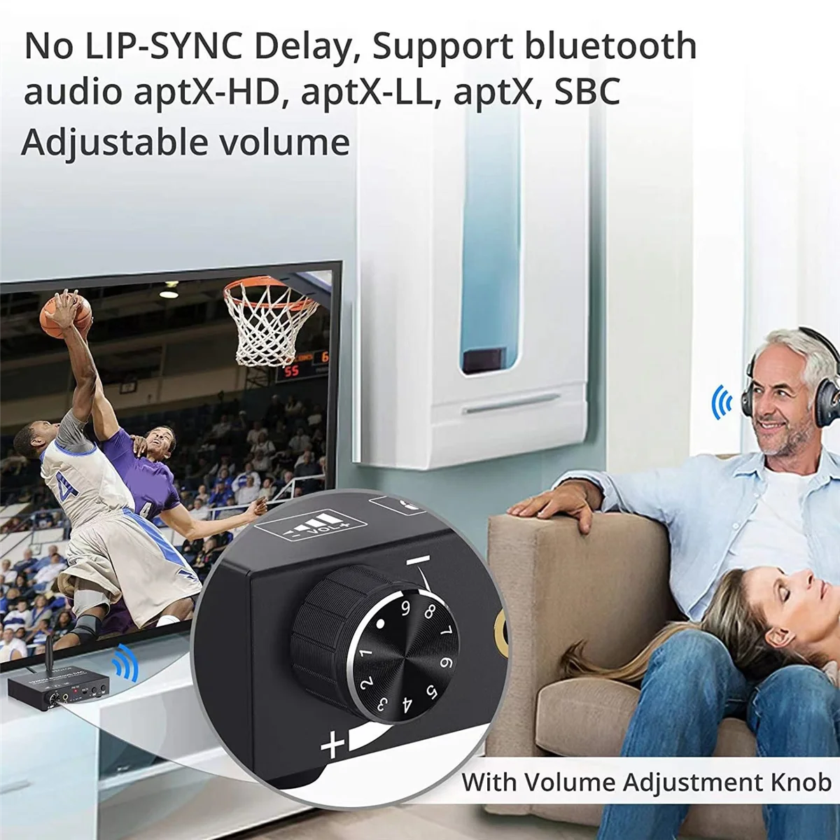 Convertitore DAC Bluetooth A10RR 192KHz Trasmettitore audio wireless Ricevitore Adattatore ottico coassiale-analogico digitale per TV