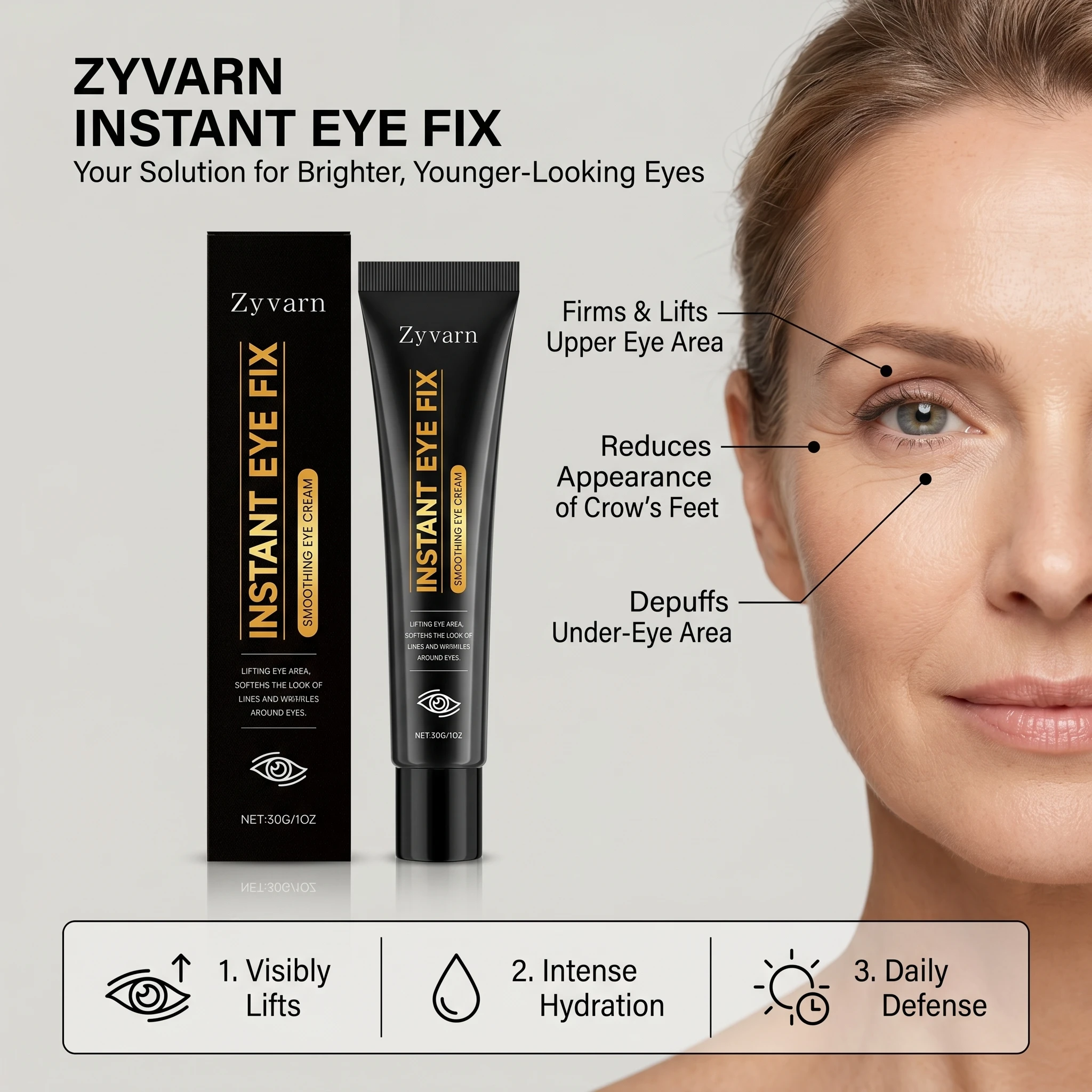 

Lifting Eye Cream for Wrinkles & Fine Lines Dark Circles Removal Lift Sagging Skin Firming Under Eye Skin for Soft Brighter Eye