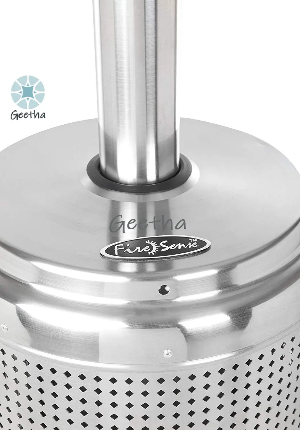 Pemanas Teras Seri Pro 61436 dengan Roda Output 50,000 BTU Sistem Pengapian Elektronik Pemanas Propana Luar Ruangan Portabel