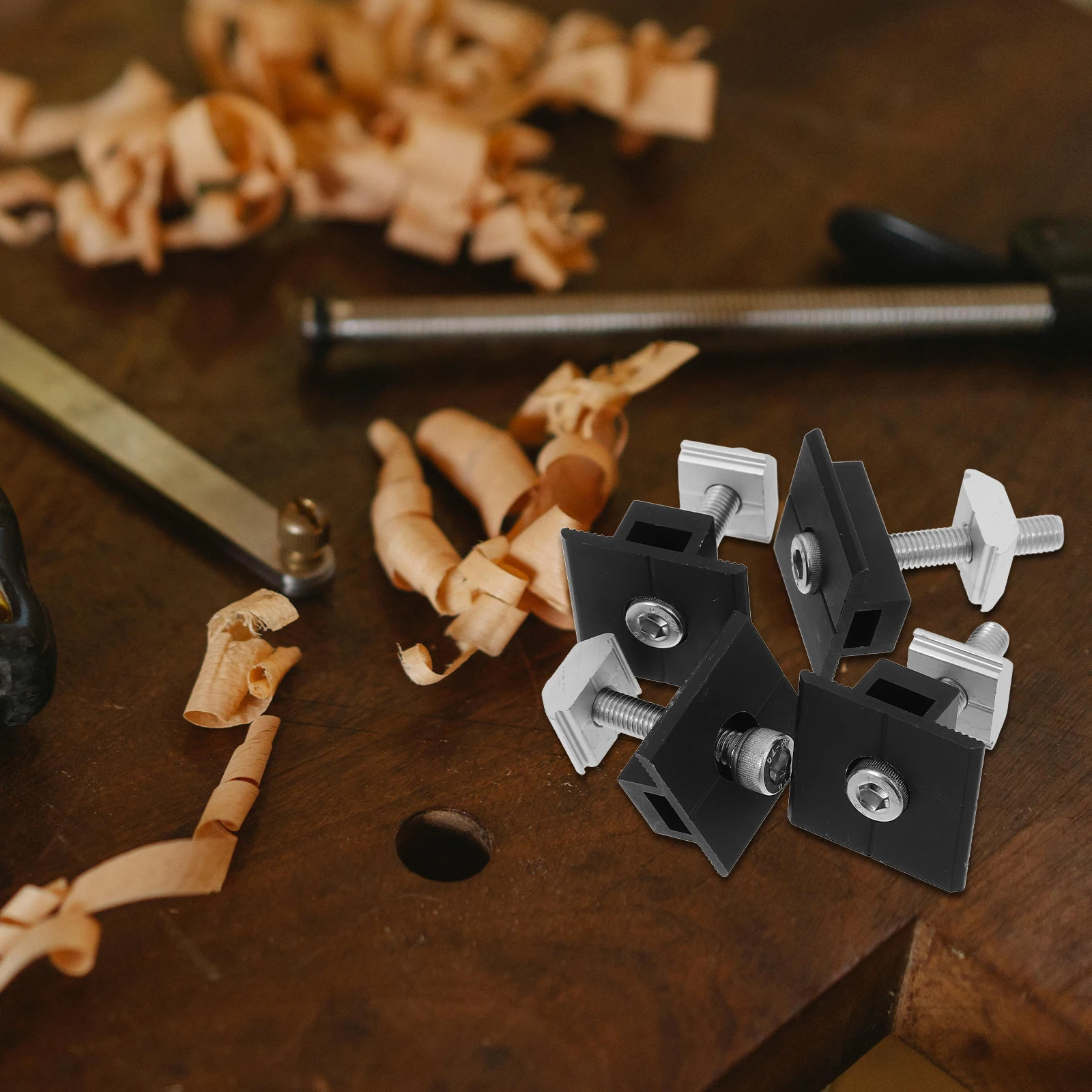 

4Pcs Solar Panel Mount Brackets Mid Clamp Aluminum Alloy Strong Fixing for Solar Panels on Roof Caravans Boats