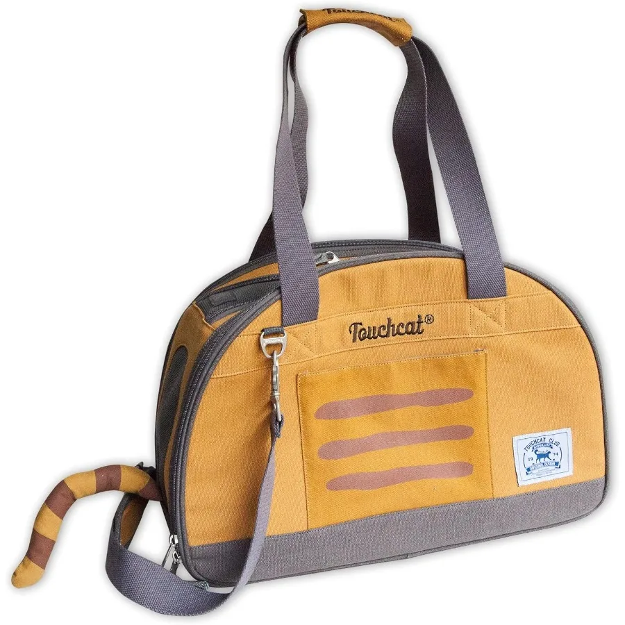 

Touchcat 'ToteTails' Designer Airline Approved Folding Travel Cat Carrier Airline Pet Carrier with Designer Tail and Trims