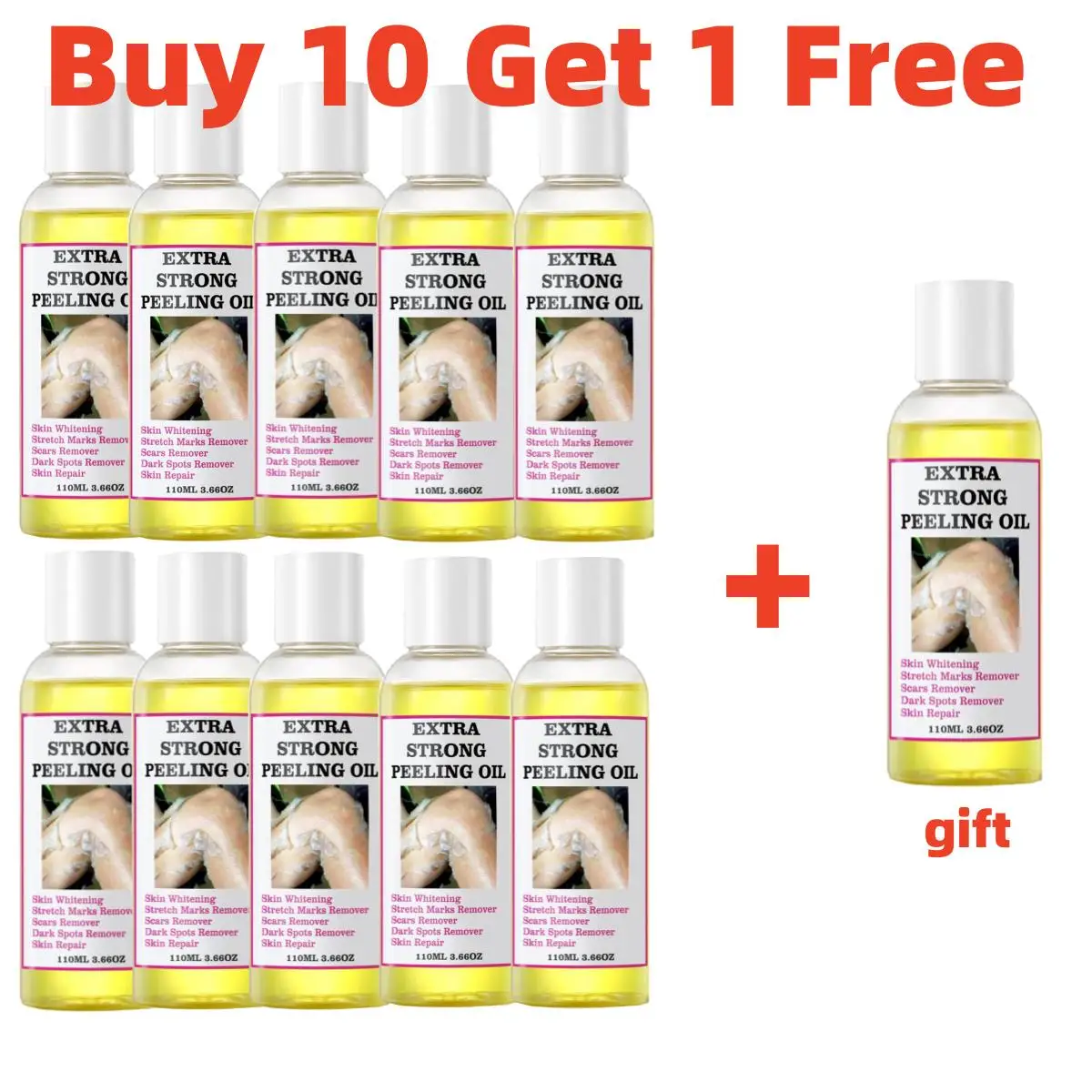 Buy 10 Get 1 Free Peeling Oil Elbow Knee Finger Removes Dead Skin Black Spots Bleaching Moisturizing Brightening Body Care 110ml