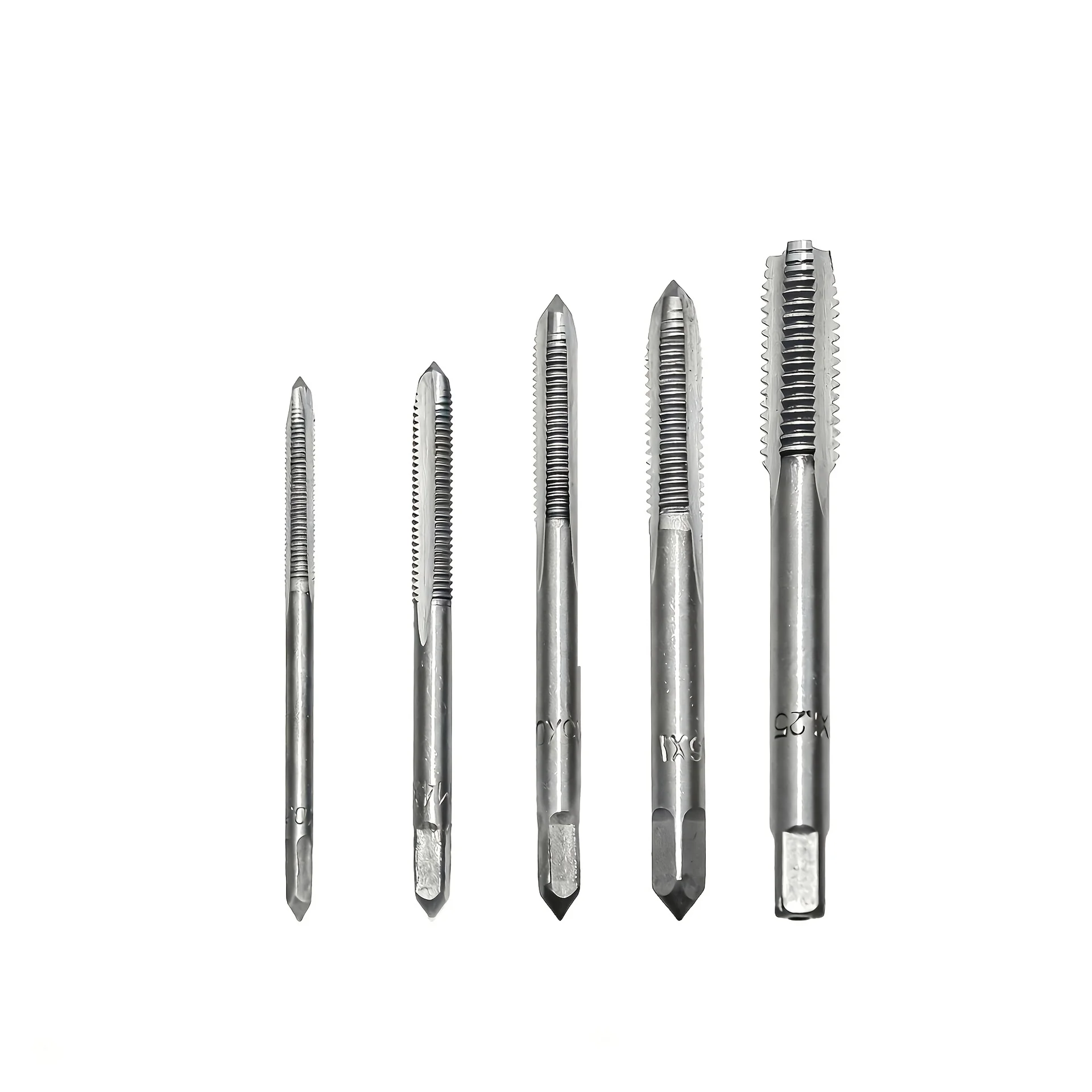 5pcs thread screw set - Spiral-tipped thread-hand screws M3 M4 M5 M6 M8 size Tap wrench for precision threading