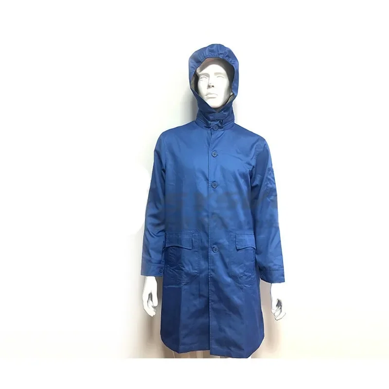 100-Type Silver Fiber Microwavie Electromagnetic Wave Protector Clothing Protective Coat with Hat for Microwave Ovens