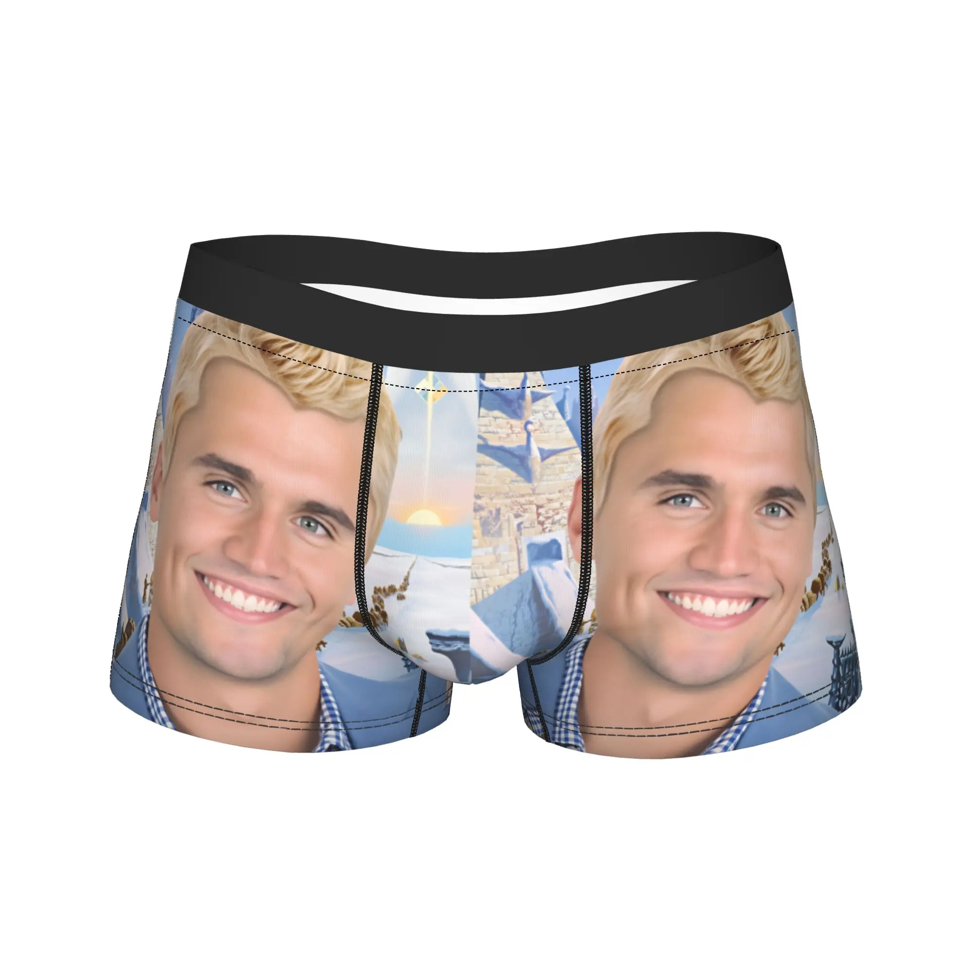 Charlie Kirk In Blue Suit With American Flag Pin Underwear Men Underpants Classic Boxer Shorts Trenky Boxer Brief Big Size
