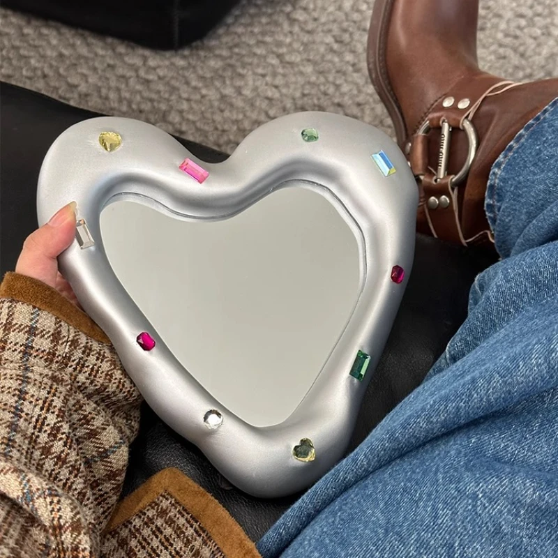 

Jewel Love Shape Зеркало для макияжа Spice Girl Атмосфера Девушка Высокое разрешение Туалетный столик Декоративное зеркало для спальни Подарок для девочек