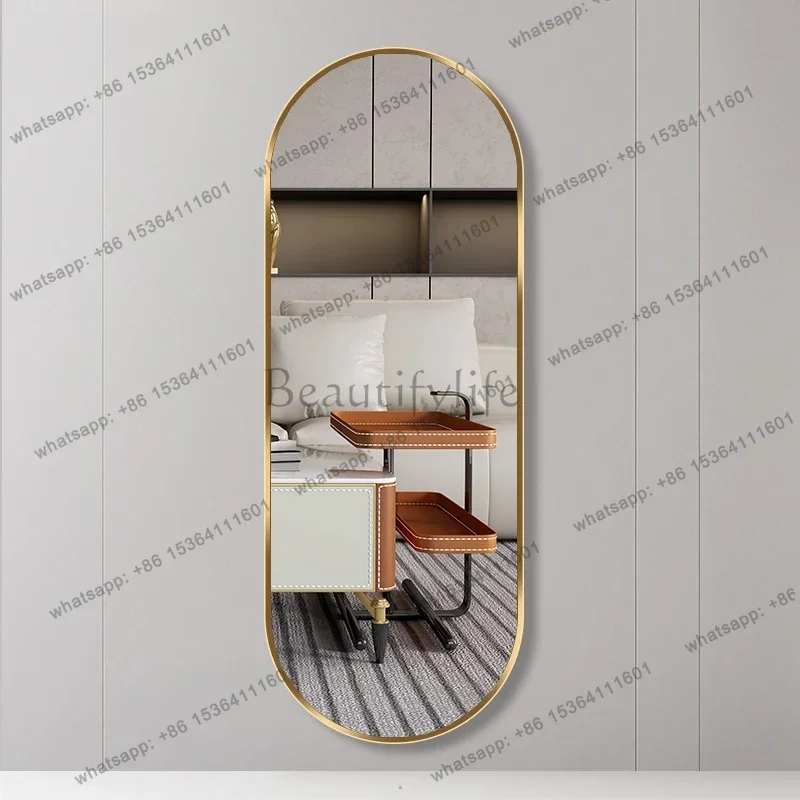 13Luxury Full-body Mirror Wall-mounted Oval Explosion-proof Wall-mounted Floor-to-ceiling Household