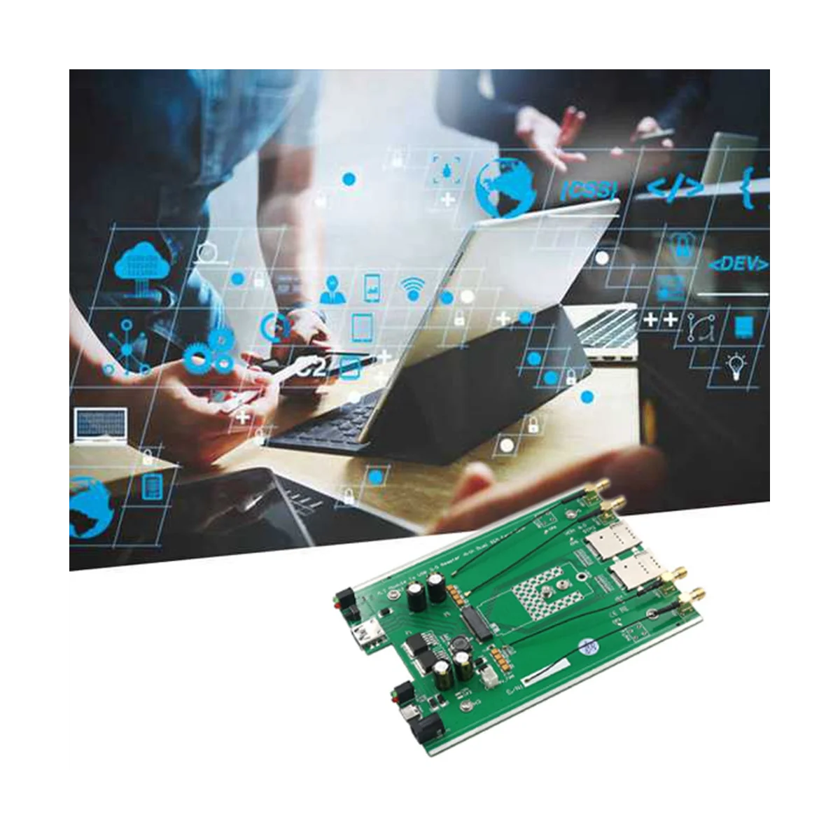 Adaptateur M.2(NGFF) 3G/4G/5G vers USB 3.0, avec double fente et antenne 4x graphite G/5G pour Thom500Q GM800 SIM8200 5G