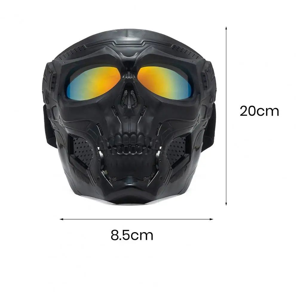 Maschera per moto con teschio fresco con occhiali Occhiali modulari Maschera Casco per moto a faccia aperta Moto Casco Accessori per ciclismo Nuovo