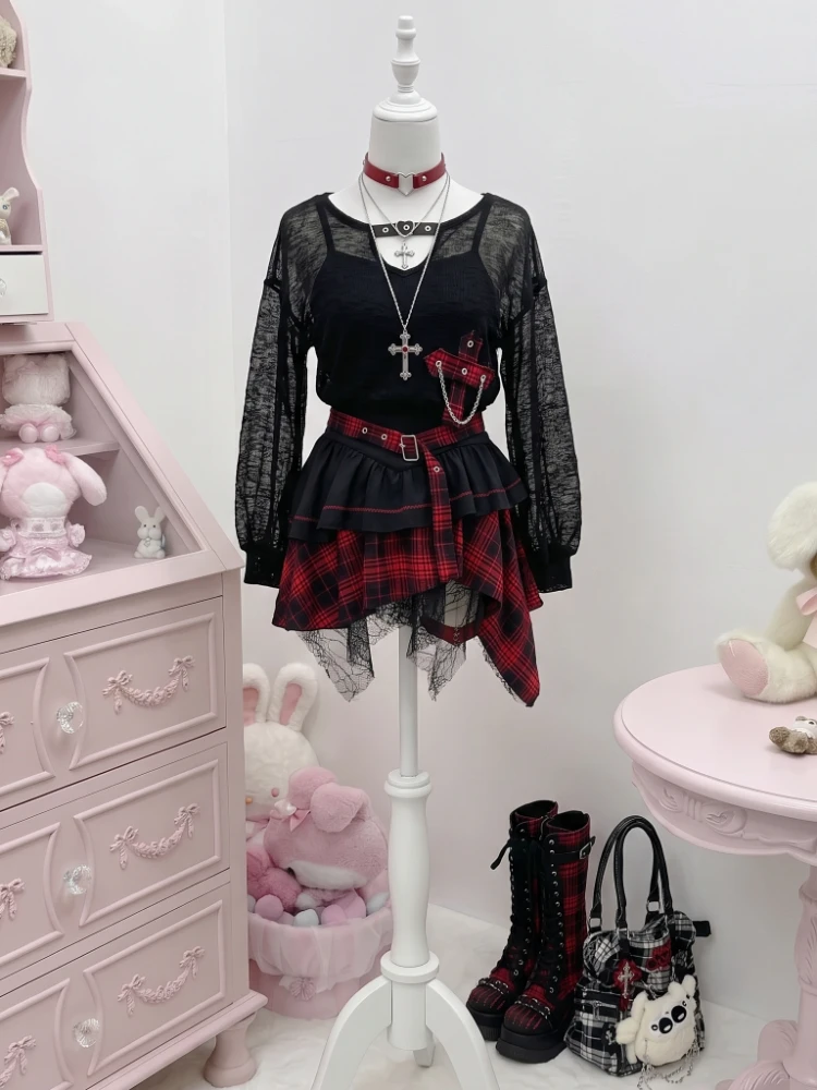 V Vintage Fashion - Summer Women 2 Piece Set Gothic