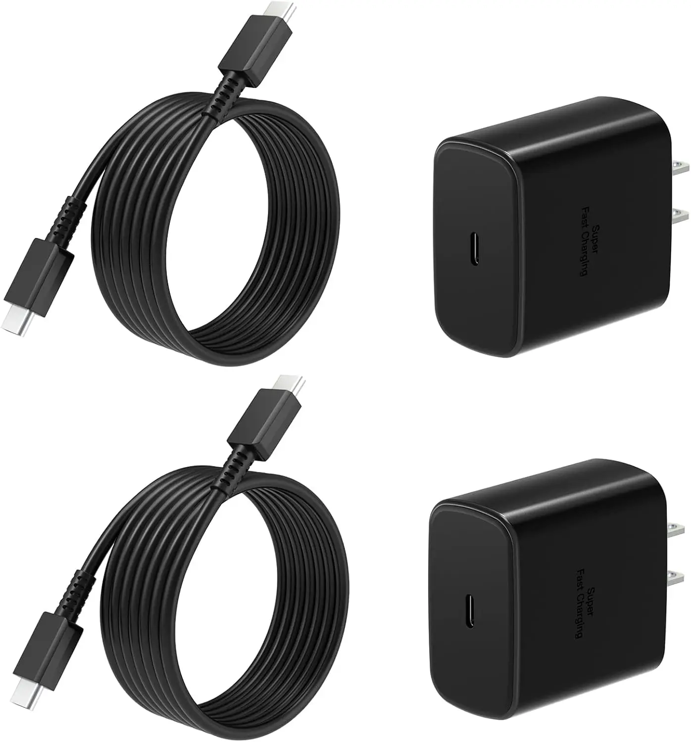 

2-Pack USB C Fast Charger Block with 6FT Cable for Samsung Galaxy S26+/Ultra, iPhone 17/16/15 and More