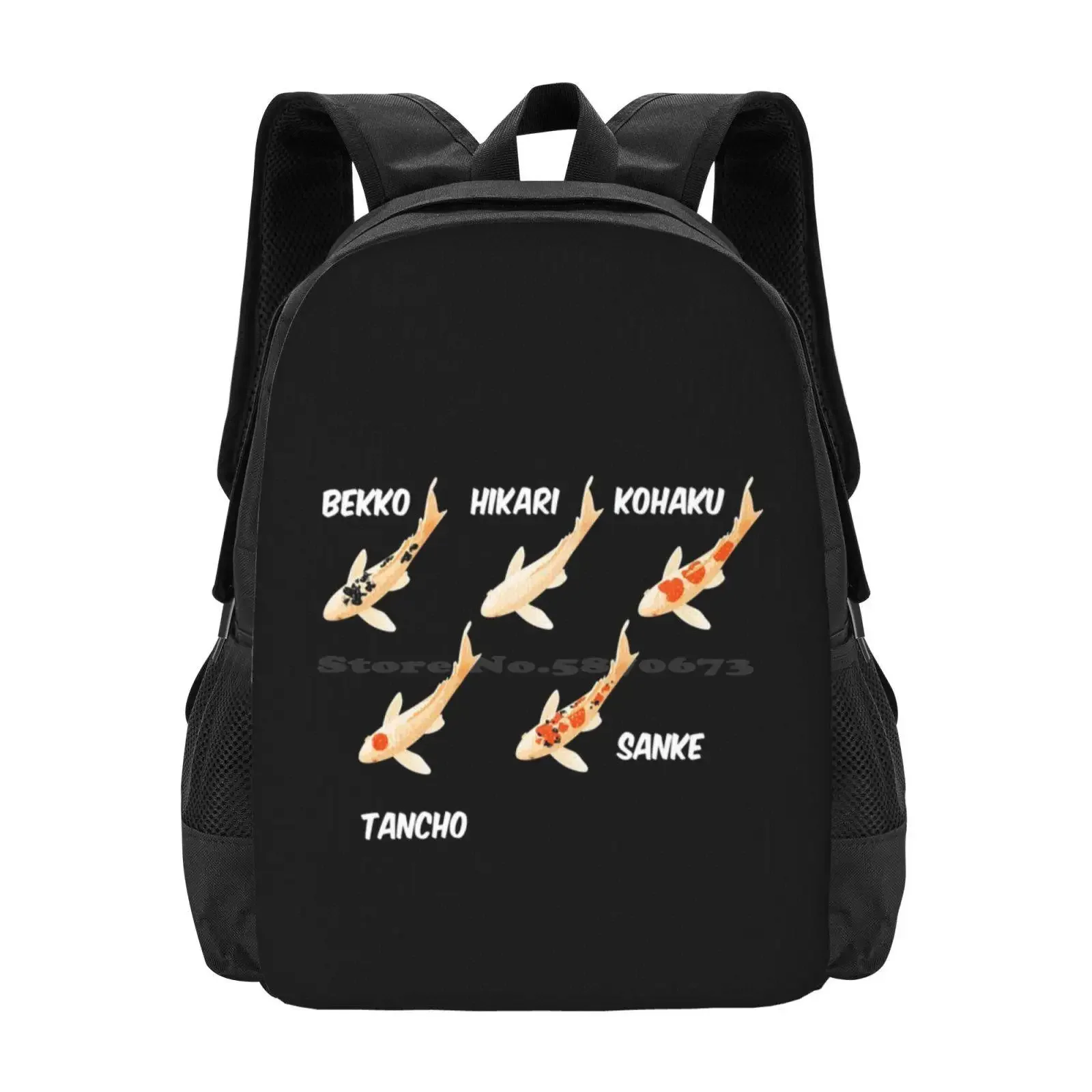 

Koi Fish Owner Fish Breed Japan Carp Hot Sale Schoolbag Backpack Fashion Bags Koi Carp Breeding Carp Koifisch Koi Owner Koi