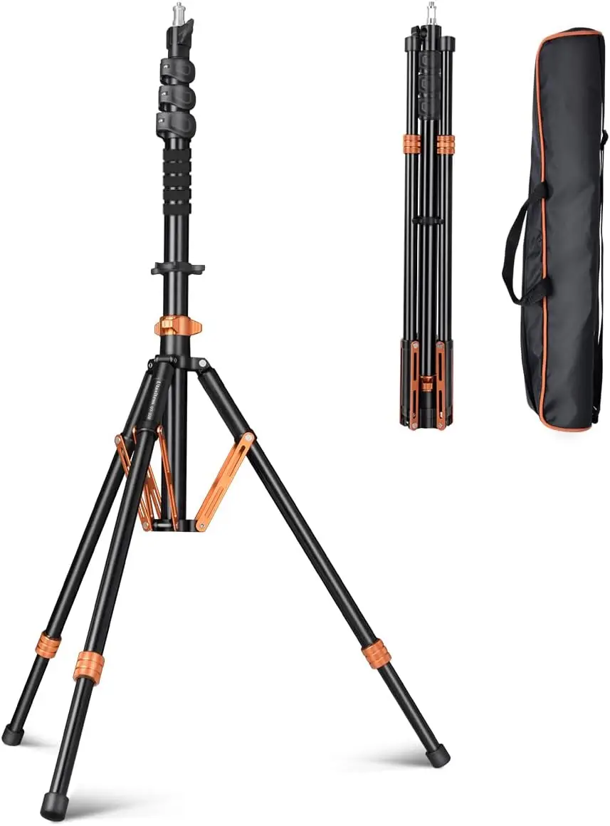 

Штатив для фотосъемки с ионизацией воздуха, регулируемый алюминиевый штатив-тренога для студии, 2,75 м (9 футов), сверхпрочный