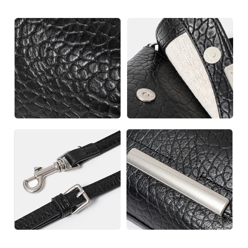 حقيبة دلو نسائية بلون سادة على الطراز الكوري الجديدة - حقيبة الأم والبنت، كتف ذات سعة كبيرة، حقيبة كروس وحقيبة حمل #6