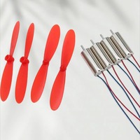 4 x DIY DC 3.7V 50000RPM 716 Hollow Cup Coreless High-speed Motor with 4 x 55MM Propeller Cw CCW for DIY Micro FPV Quadcopter