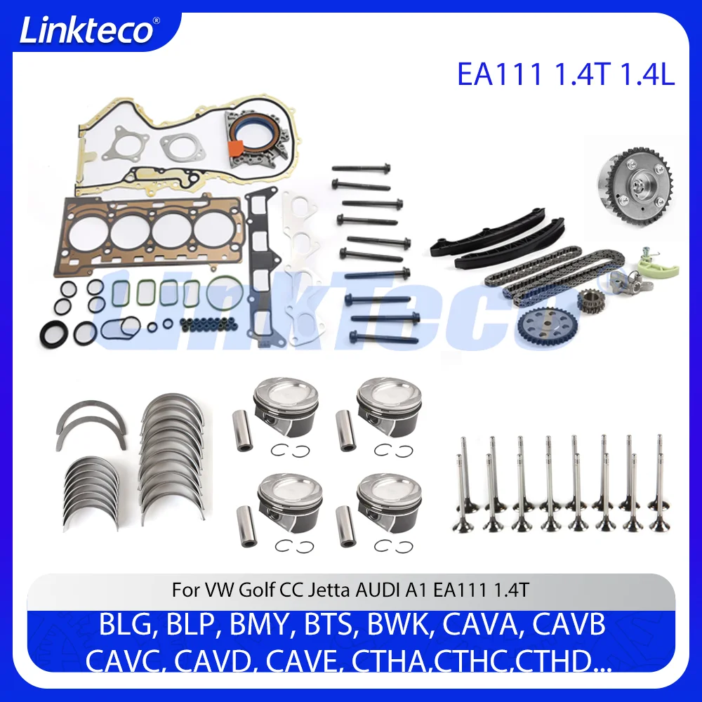 

Head Gasket Overhaul Repair Kit EA111 Fit 1.4T 1.4 L T DOHC For 05-18 VW Tiguan Golf CC Jetta Beetle AUDI A1 CAVD CAVA CTHA