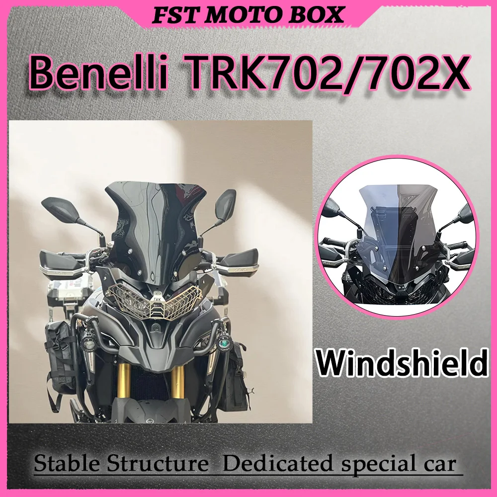 FOR Benelli TRK702/702X Windshield Ergonomically Modified for Comfortable Ride Various Heights Accommodated Motorcycle Accessory