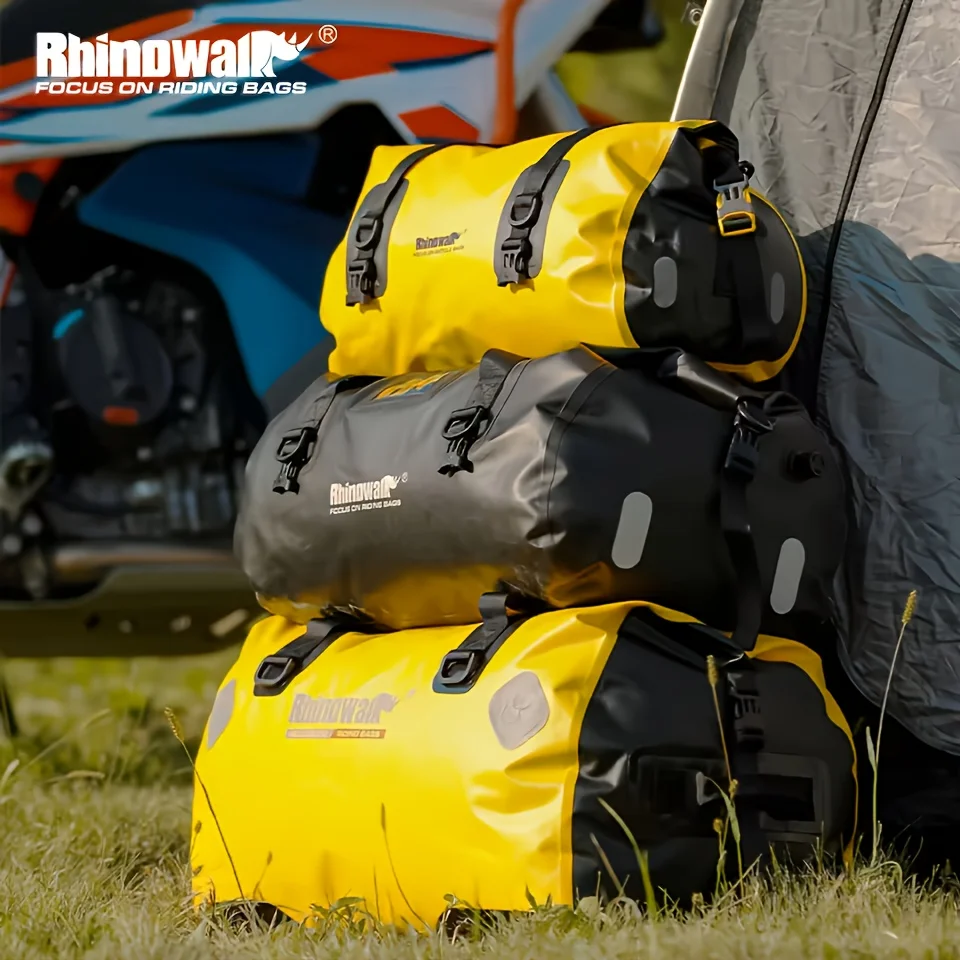 Rhinowalk Bike Rear Seat Bag Waterproof Big Capacity Rear Rack Pannier Shoulder Bags Gym Bag For Mtb Road Bicycle Cycling