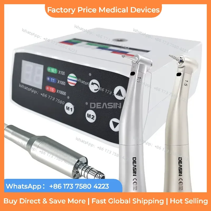 2026 DEASIN 8000A Electric LED Micro Motor Brushless Internal Spray Brushless Electric Micromotor Dentist Low Speed