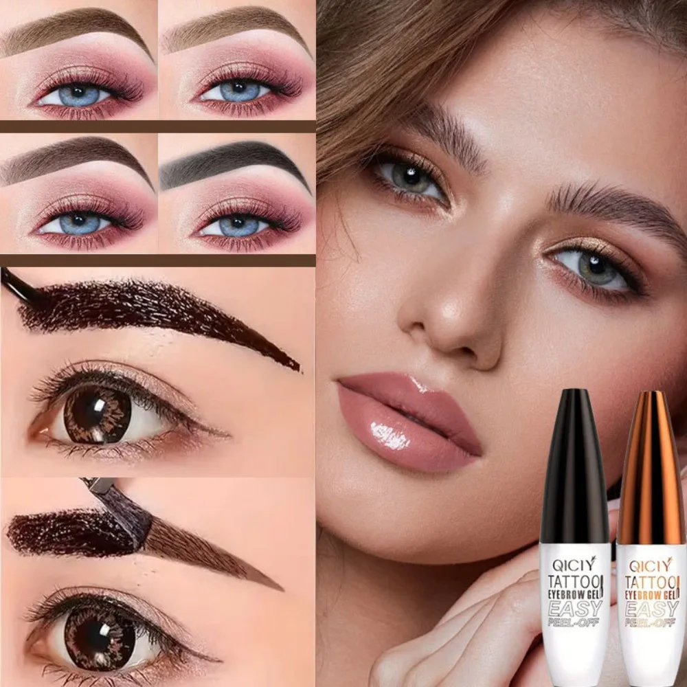 

2Pcs Long-Lasting Peel Off Eyebrow Gel Cream Waterproof Smudge-Proof Eyebrow Tint Sweat Resistant Eyebrow Dye Cream Girl