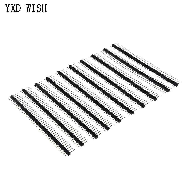 100pcs 40 Pin 1x40 Single Row Male and Female Connector 2.54 Breakable Pin Header PCB JST Connectors Strip For arduino DIY Kit