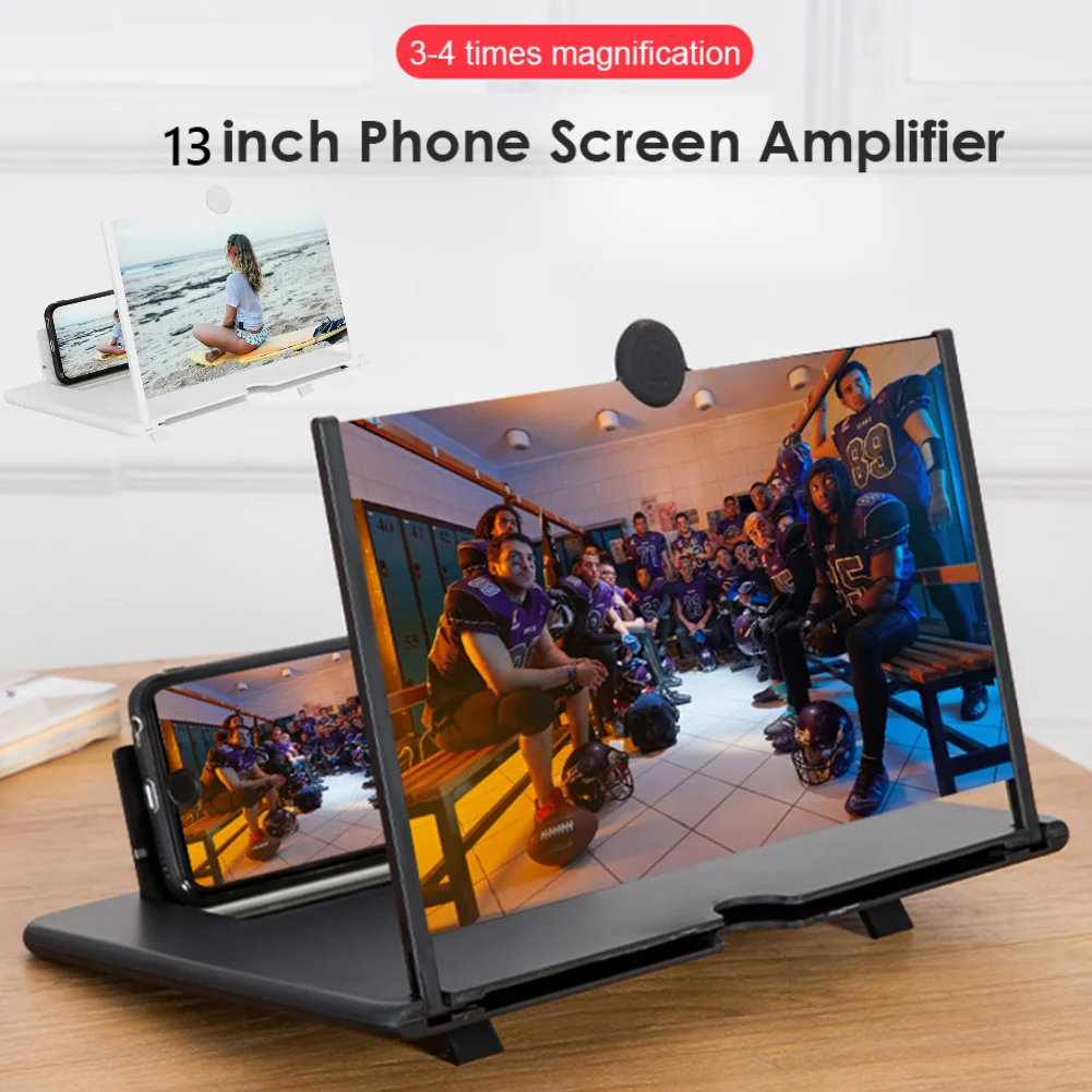 Foldable Holder Stand Video Amplifier Portable 10 in 3D Phone Screen Amplifier Mobile Cinema Display Enlarged Magnifier Expander
