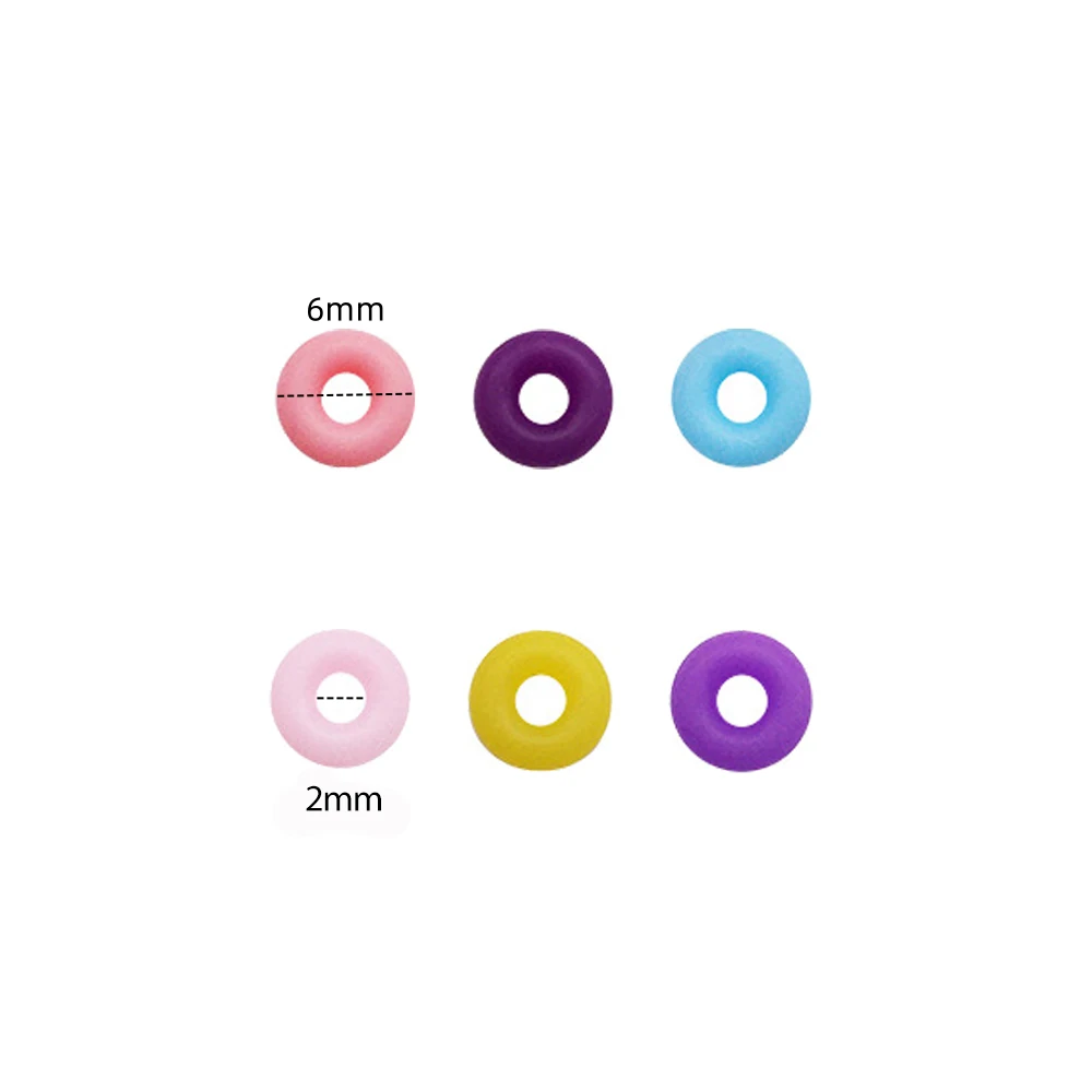 100/500Pcs Elastic Rubber Stopper Rings  Anti-slip Ring Positioning Beads DIY Bracelet Necklace Jewelry Making Accessories