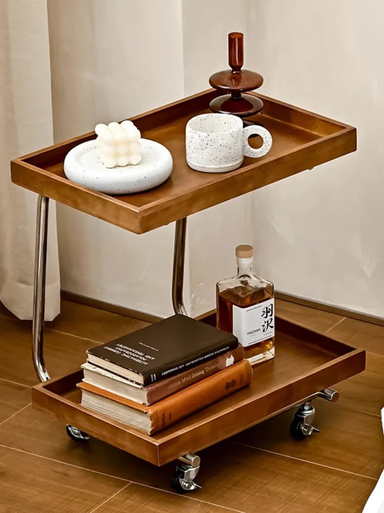 

Съемный край из цельного дерева, несколько приставок для гостиной, дивана, приставной столик в стиле ретро, прикроватная тумбочка, стеллаж для хранения, тележка