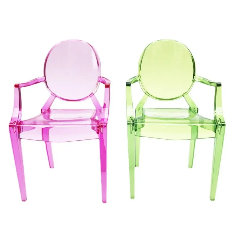 Miniature Furniture Mock-up Arm Chair Model Minimalism Multicolor Dollhouse Furniture Model Chair Plastic Scene Model