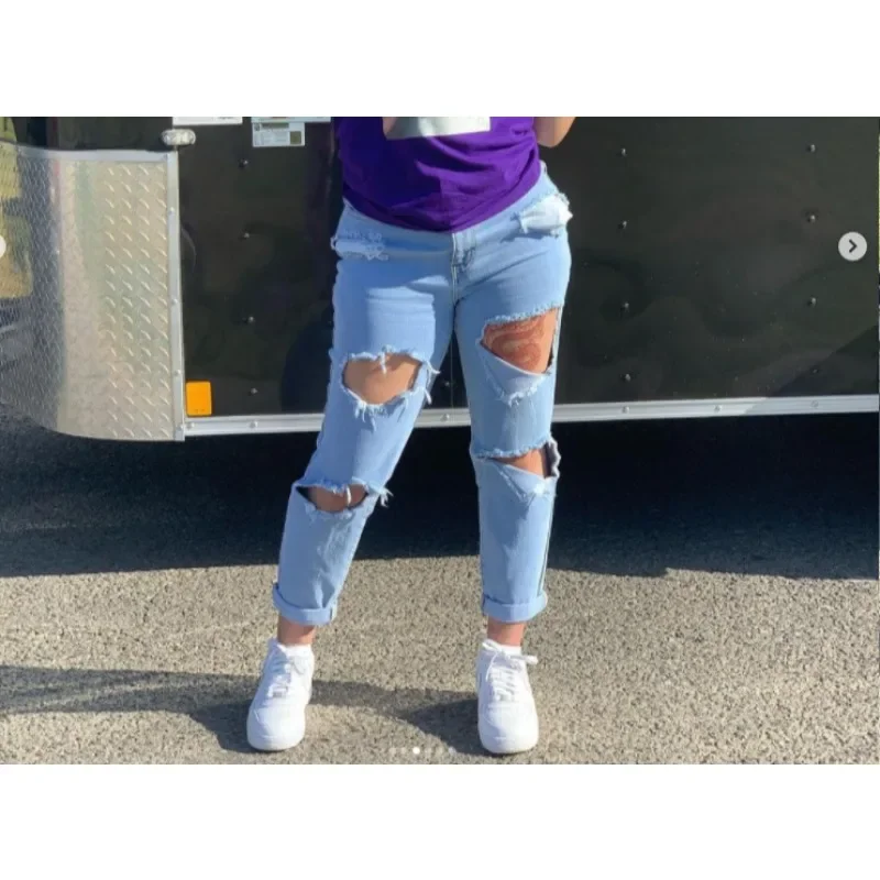 Elastische Bleistift hose Damen Herbst kleidung Baggy Jeans plus Größe für Sie Herbst mode 2024 setzt Fracht y2k Damen bekleidung Denim